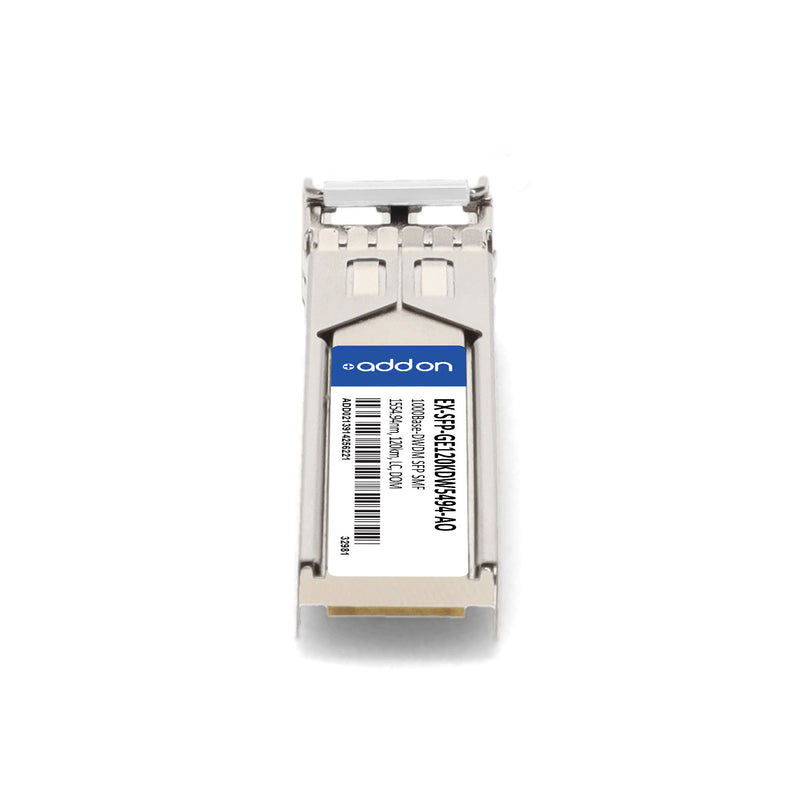 AddOn Juniper Networks® EX-SFP-GE120KDW5494 Compatible TAA 1000Base-DWDM SFP Transceiver (Channel DW28, 100GHz, SMF, 1554.94nm, 120km, LC, DOM)