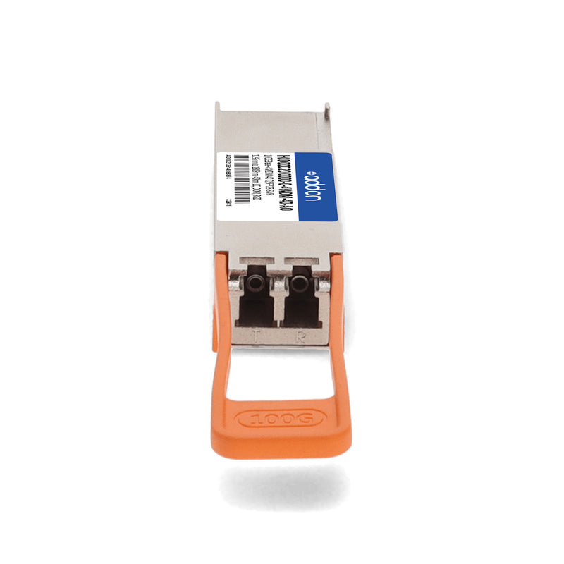 AddOn Fujitsu® HCD00D20I0000-0-4WDM-40 Compatible TAA 100GBase-4WDM-40 QSFP28 Transceiver (SMF, 1295nm to 1309nm, 40km, LC, DOM, -40 to 85°C)