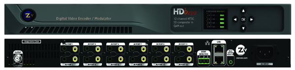 ZeeVee 12 Channel SD MPEG2 Digital Video Encode/QAM Modulator