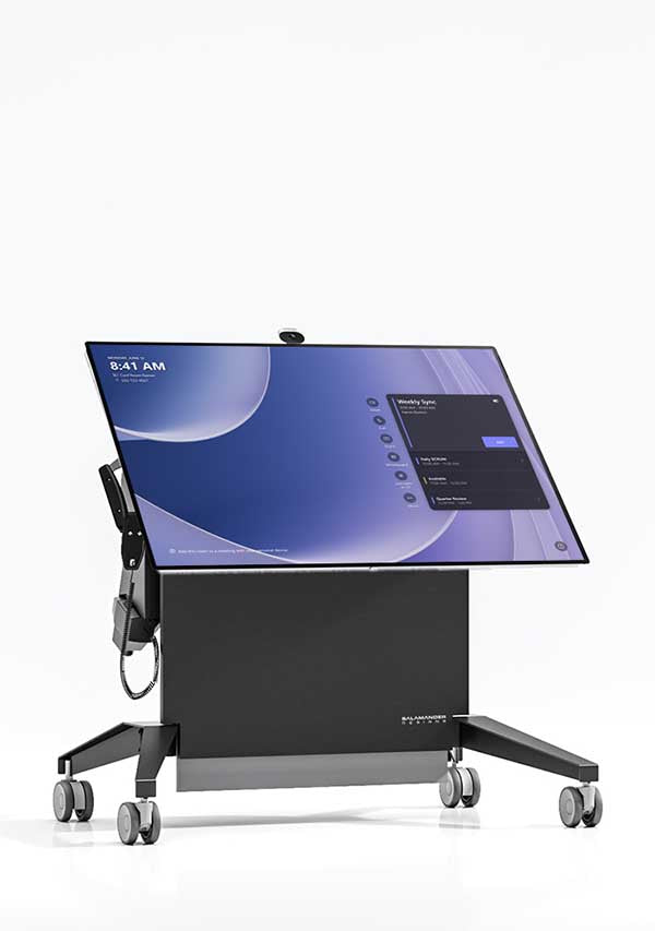 Salamander Designs FPS2/ELT/MS/GG Electric Lift & Tilt Mobile Stand for Microsoft Surface Hub 2S 50" – Graphite Gray