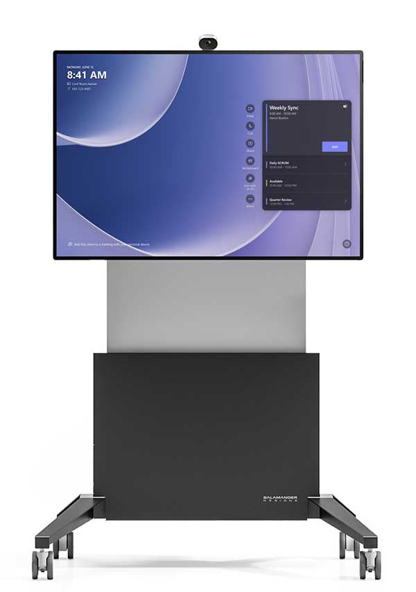 Salamander FPS2 Electric Lift Mobile Stand for Microsoft Surface Hub 2S 50″, Graphite Gray