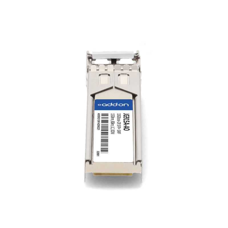 AddOn HP® JG915A Compatible TAA 10GBase-ZR SFP+ Transceiver (SMF, 1550nm, 80km, LC, DOM)