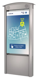 Peerless-AV KOP55XHB-SA  - Smart City Kiosk with 55" Xtreme™ High Bright Outdoor Display (Silver with Speakers) PEERLESS