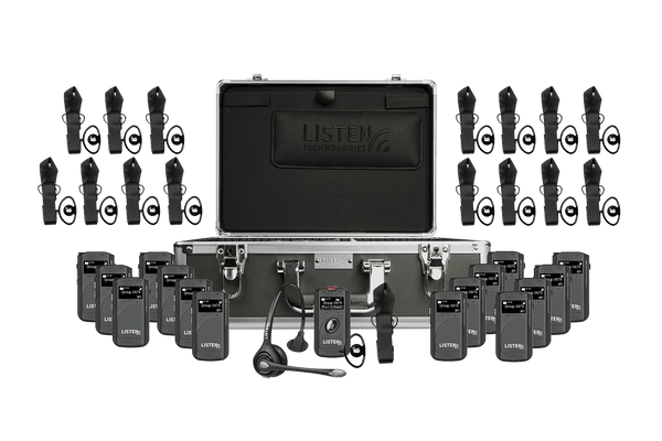 Listen Technologies LKS-9-A1 ListenTALK GR16 System – One-Way Portable Group Communication Kit