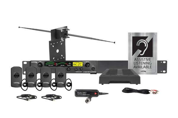 Listen Technologies LS-55-216-D iDSP Prime Level III Stationary RF System (216 MHz, Dante)