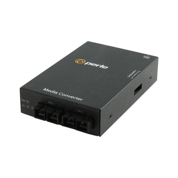 Perle S-1000MM-S2SC70 Gigabit Fiber to Fiber Media Converter – 1000BASE-SX MM (SC) to 1000BASE-ZX SM (SC), 70 km