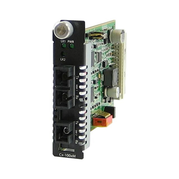 Perle C-1000MM-S1SC80D Gigabit Ethernet Fiber to Fiber Media Converter Module – MM to SM, SC, 80 km