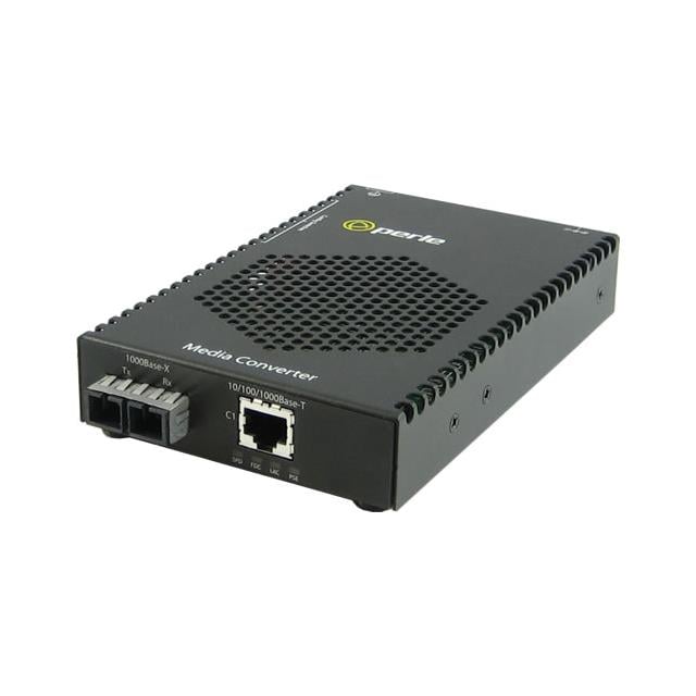 Perle S-1110PP-S2SC10 Gigabit PoE+ Media Converter – 10/100/1000BASE-T to 1000BASE-LX/LH SC, 10 km