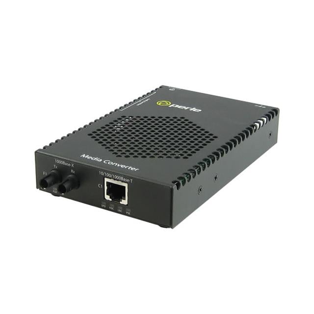 Perle S-1110PP-S2ST160 Gigabit PoE+ Media Converter – RJ-45 to ST Fiber, 160 km