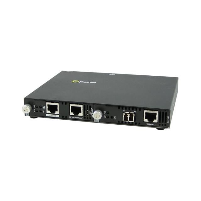 Perle S-1110DPP-M2ST2 Gigabit Ethernet PoE+ Media Converter – Dual RJ-45 to 1000BASE-LX ST (2 km)