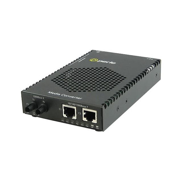 Perle S-1110P-S2SC160 Gigabit PoE Media Converter, RJ-45 to SC Single Mode, 160 km