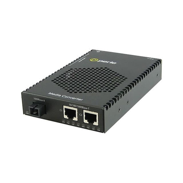 Perle S-1110P-S1SC120D Gigabit Ethernet PoE Media Converter, 120 km SC