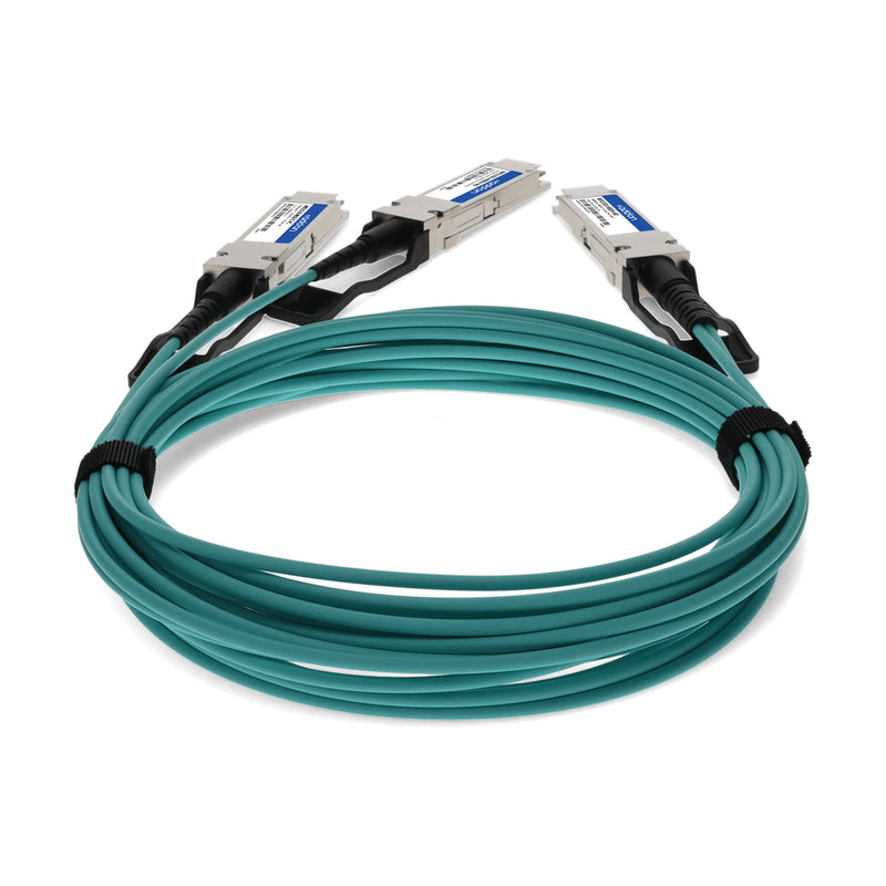 AddOn Mellanox® MFS1S50-H003V Compatible TAA 200G QSFP56 to 2xQSFP56 Infiniband HDR Active Optical Cable (850nm, MMF, 3m, LSZH)