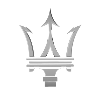 Maserati logo on a white background