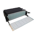 Eaton Tripp Lite N48M-24M8L4-10 Preloaded Fiber Patch Panel, 3U, 24x 12F MTP/MPO-PC to 4x LC Duplex F/F, OM4, 10 m