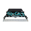 Eaton Tripp Lite Series Preloaded Fiber Panel, 1U - 4x (12F MTP/MPO-PC to 4x LC Duplex F/M), OM4 Multimode, 10 m