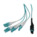 Eaton Tripp Lite Series Preloaded Fiber Panel, 1U - 4x (12F MTP/MPO-PC to 4x LC Duplex F/M), OM4 Multimode, 10 m