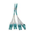 Eaton Tripp Lite N48M-6L8L-10 Preloaded OM4 Fiber Panel, 1U, 6 x 8F LC/LC Duplex Trunk Cables, 10 m