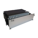 Eaton Tripp Lite N48S-48M8L4-05 Preloaded Fiber Patch Panel, 3U, 48x 12F MTP/MPO-APC to 4x LC Duplex, OS2 Singlemode, 5 m