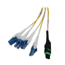 EATON Tripp Lite Series Preloaded Fiber Panel, 1U - 4x (12F MTP/MPO-APC to 4x LC Duplex F/M), OS2 Singlemode, 10 m