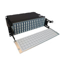Eaton Tripp Lite N48S-64M8L4-03 Preloaded Slack-Free Fiber Patch Panel, 3U, 64 x 12F MTP/MPO-APC to 4 x LC Duplex, OS2, 3 m