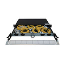 Eaton Tripp Lite N48S-6L8L-10 Preloaded Slack-Free Fiber Panel, 1U, OS2 Singlemode, 6 x 8F LC/LC Duplex Trunk Cables, 10 m