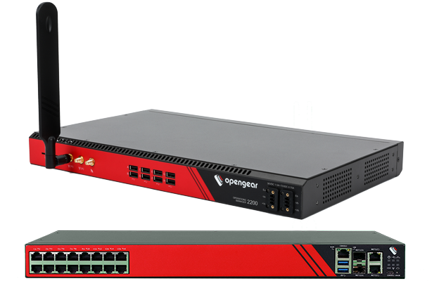 Opengear OM2216-DDC-L Operations Manager – 16 Serial Ports, Dual DC, 4G LTE