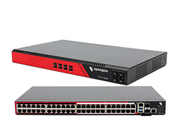 Opengear OM2224-24E-10G-DDC Operations Manager – 24 Serial Ports, 24x 1GbE Switch, 10G SFP+, Dual DC