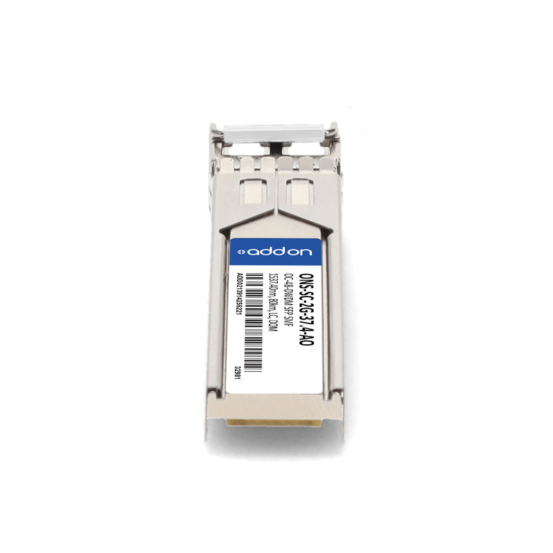 AddOn Cisco® ONS-SC-2G-37.4 Compatible TAA OC-48-DWDM SFP Transceiver 100GHz (SMF, 1537.40nm, 80km, LC, DOM)