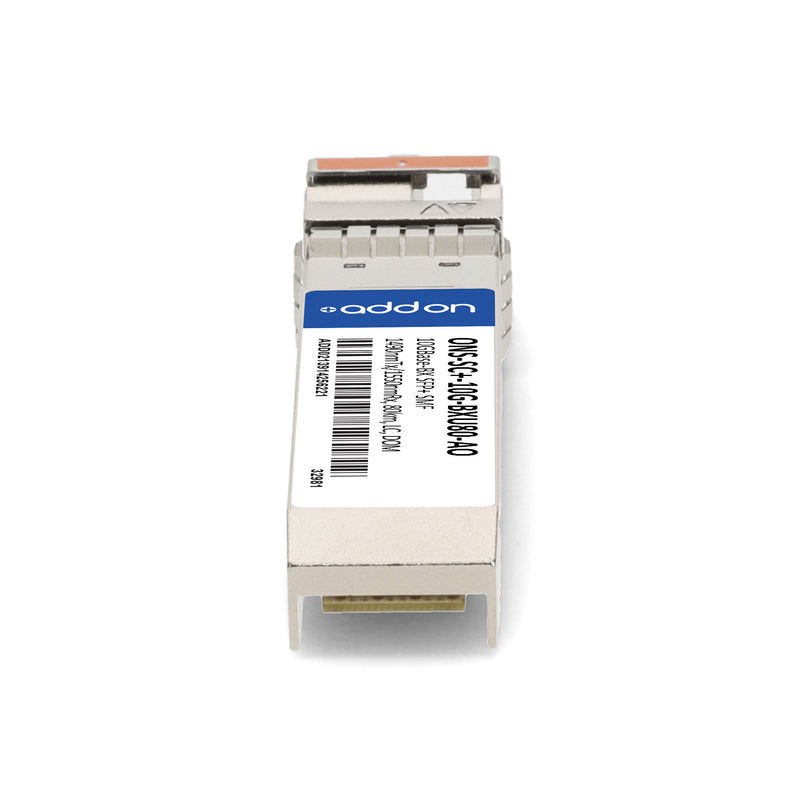 AddOn Cisco® ONS-SC+-10G-BXU80 Compatible TAA 10GBase-BX SFP+ Transceiver (SMF, 1490nmTx/1550nmRx, 80km, LC, DOM)