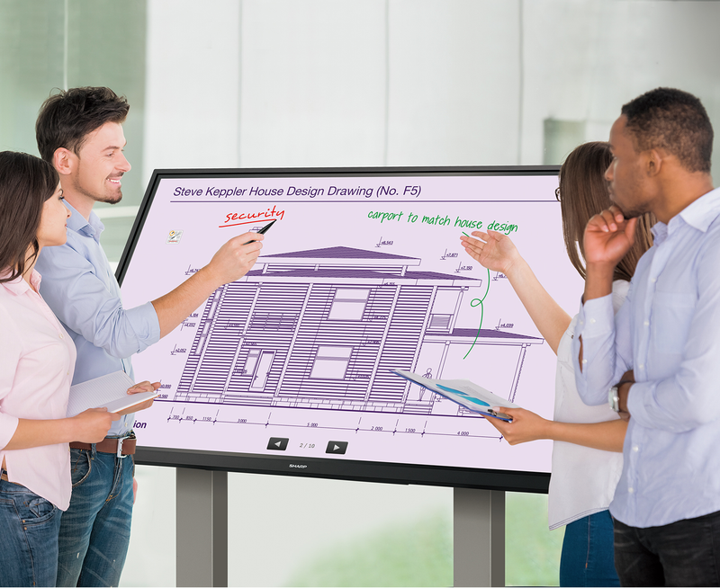 Sharp PNL851H 85" AQUOS BOARD® 4K Interactive Touch Display with Wireless Connectivity
