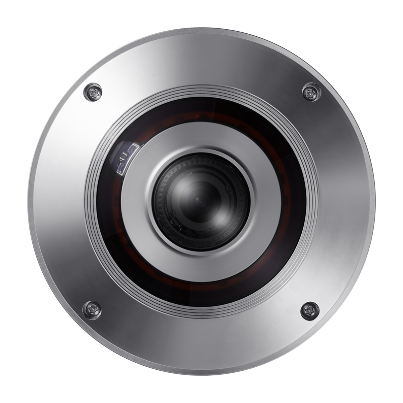 Wisenet XNF-9010RS 12MP Stainless Steel Fisheye Network Camera – Silver – TAA