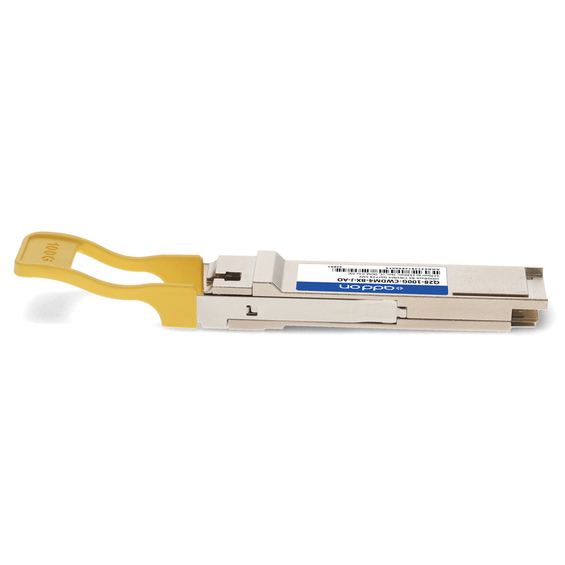 AddOn Juniper Networks® Q28-100G-CWDM4-BX-J Compatible TAA 100GBase-BX CWDM4 QSFP28 Transceiver (SMF, 1270nm–1330nm, 2km, LC, DOM, 0–70°C)