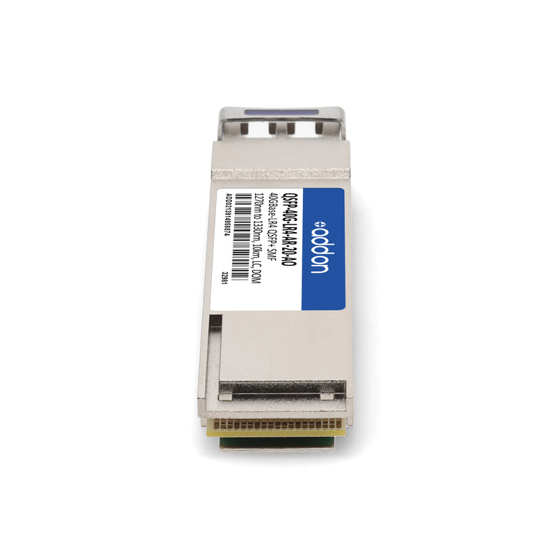 AddOn Arista Networks® QSFP-40G-LR4-AR-20 Compatible TAA 40GBase-LR4 QSFP+ Transceiver (SMF, 1270nm–1330nm, 20km, LC, DOM)
