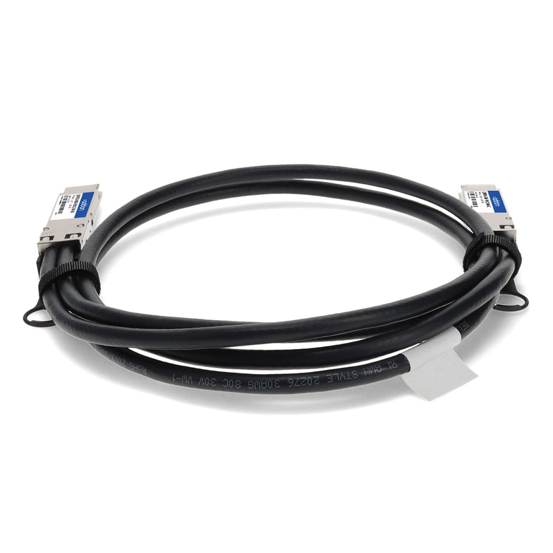 AddOn MSA & TAA Compliant 400GBase-CU QSFP-DD to QSFP-DD PAM4 Passive Direct Attach Copper Cable, 2.5m