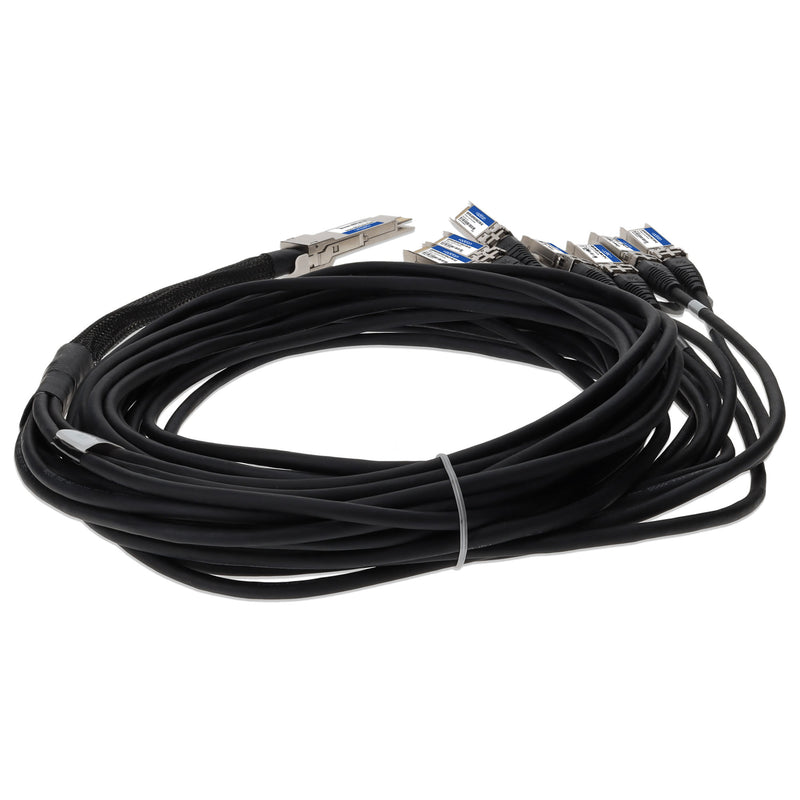 AddOn MSA & TAA Compliant 200GBase-CU QSFP-DD 200G to 8xSFP28 Direct Attach Cable (Passive Twinax, 2.5m)