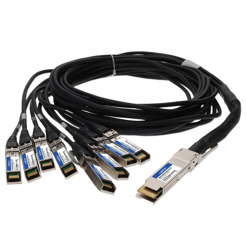 AddOn MSA & TAA Compliant 200GBase-CU QSFP-DD 200G to 8xSFP28 Direct Attach Cable (Passive Twinax, 2.5m)