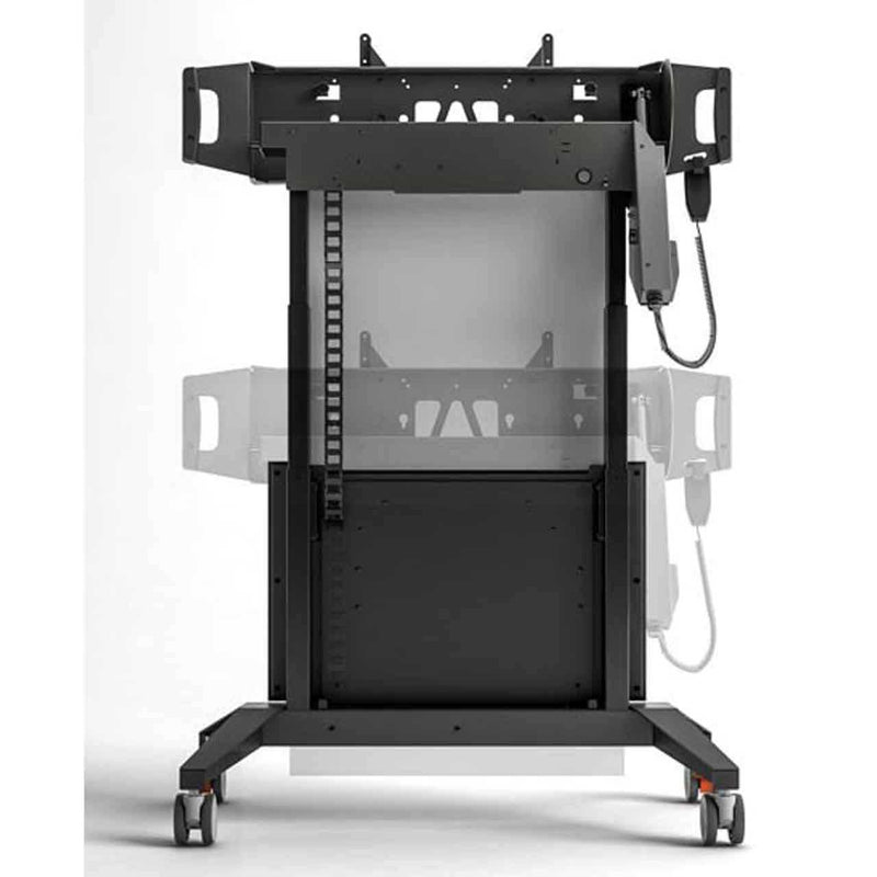 Salamander Designs FPS2/ELT/GG/VW Electric Lift & Tilt Mobile Display Stand – Graphite Gray / Very White