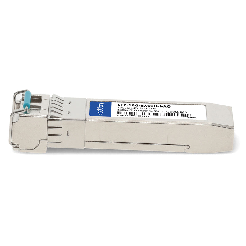 AddOn Cisco® SFP-10G-BX60D-I Compatible TAA 10GBase-BX SFP+ Transceiver (SMF, 1330nmTx/1270nmRx, 60km, LC, DOM, -40 to 85°C)