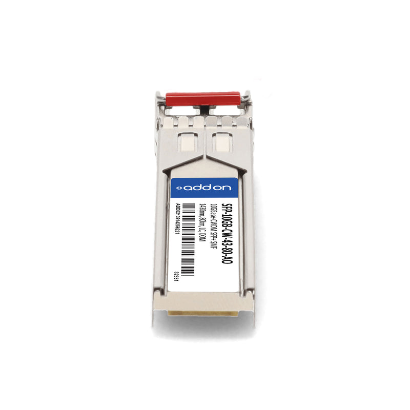 AddOn SFP-10GB-CW-43-80-AO 10GBase-CWDM SFP+ Transceiver (1430nm, 80km, LC, DOM, SMF, TAA)