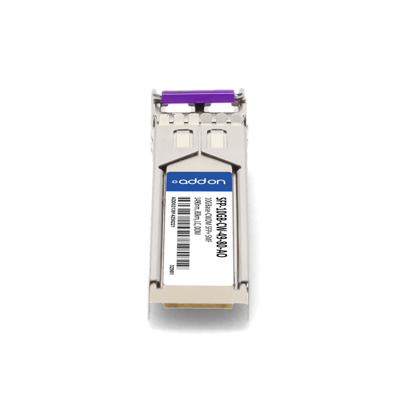 AddOn SFP-10GB-CW-49-80-AO 10GBase-CWDM SFP+ Transceiver (1490nm, 80km, LC, DOM, SMF, TAA)