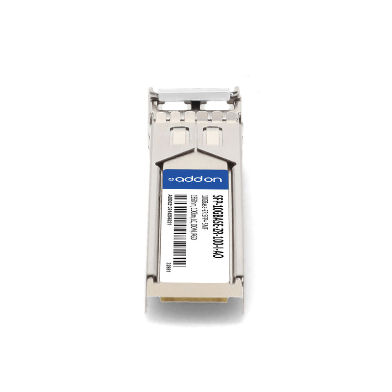 AddOn TAA Compliant 10GBase-ZR SFP+ Transceiver (SMF, 1550nm, 100km, LC, DOM, -40 °C to 85 °C, Industrial)