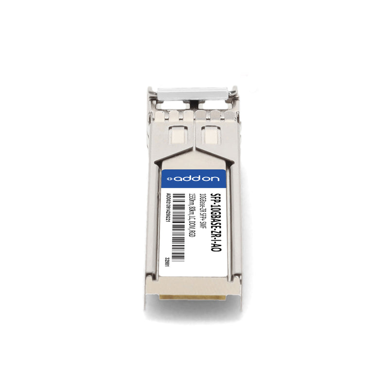 AddOn MSA & TAA Compliant 10GBase-ZR SFP+ Transceiver (SMF, 1550nm, 80km, LC, DOM, -40 to 85°C)