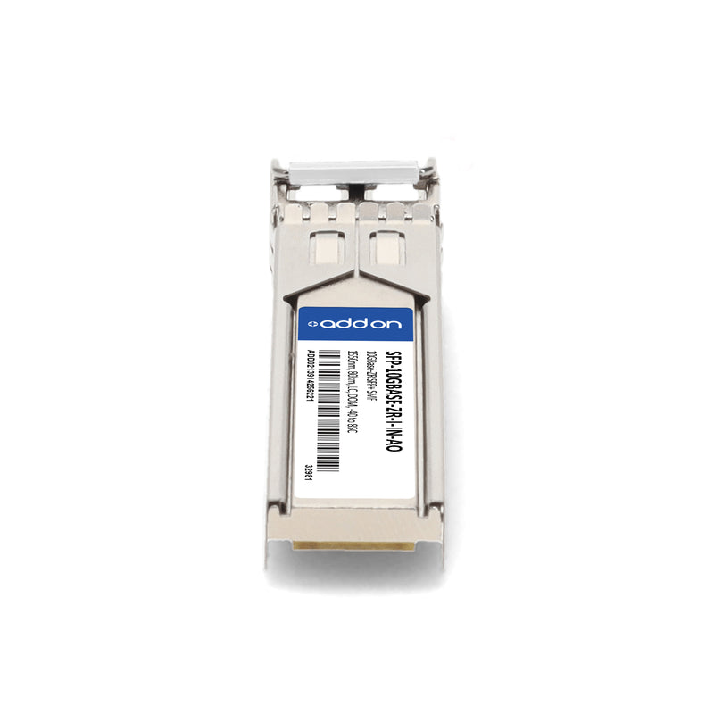 AddOn Intel® Compatible SFP-10GBASE-ZR-I-IN-AO 10GBase-ZR SFP+ Transceiver (SMF, 1550nm, 80km, LC, DOM, TAA, -40°C to 85°C)