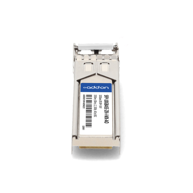AddOn Mellanox® SFP-10GBASE-ZR-I-MX Compatible TAA 10GBase-ZR SFP+ Transceiver (SMF, 1550nm, 80km, LC, DOM, -40 to 85°C)