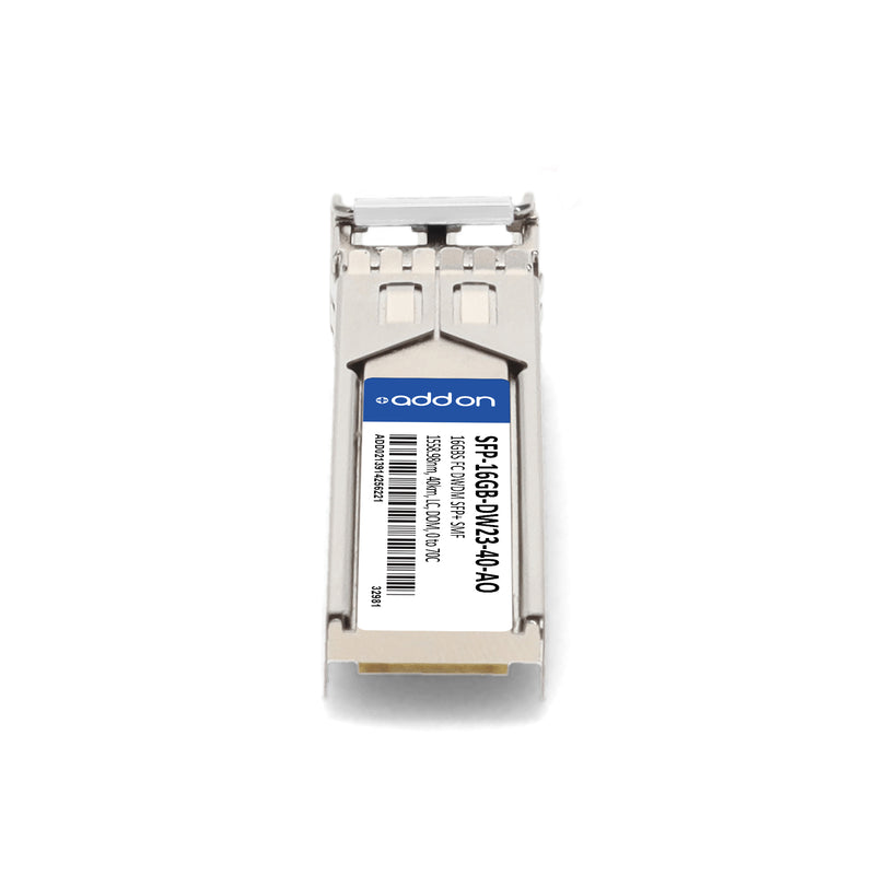 AddOn 16GBase-DWDM Fibre Channel SFP+ Transceiver (Channel DW23, 1558.98nm, 40km, LC, DOM, TAA)