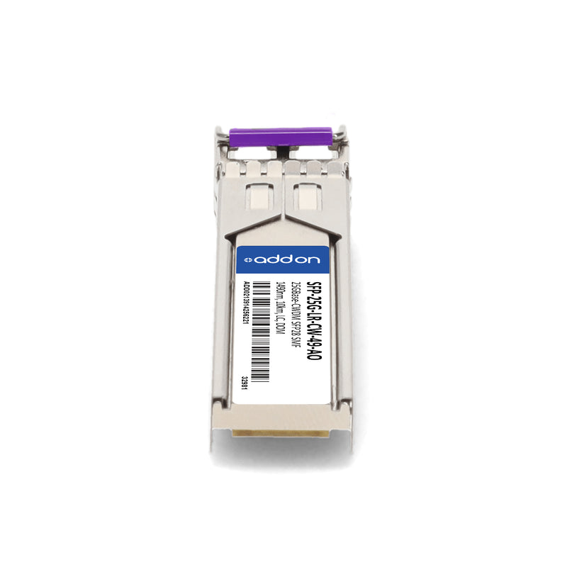 AddOn Cisco® SFP-25G-LR-CW-49 Compatible TAA 25GBase-CWDM SFP28 Transceiver (1490nm, SMF, 10km, LC, DOM)