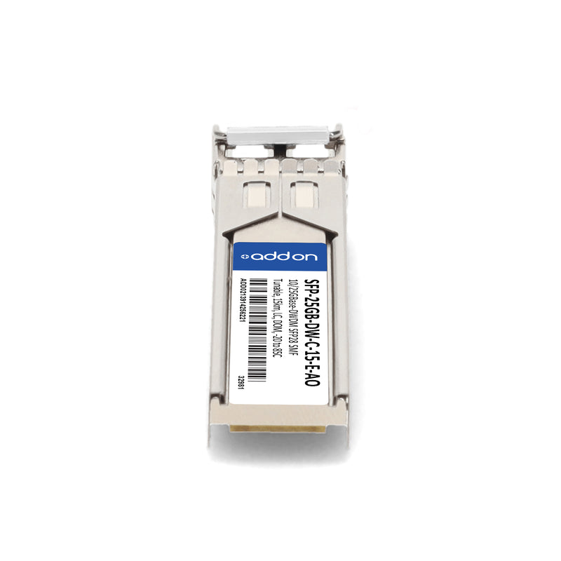 AddOn SFP-25GB-DW-C-15-E Compatible TAA 10/25GBase-DWDM Tunable SFP28 Transceiver (100GHz, SMF, 15km, LC, DOM, -20 – 85 °C)