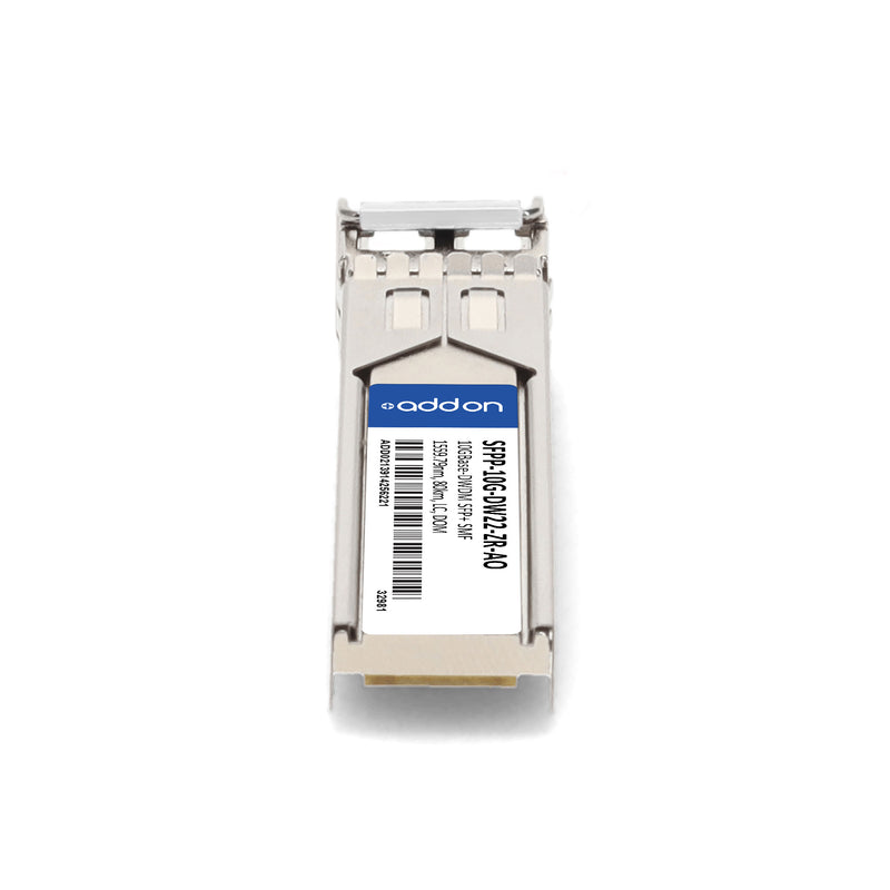 AddOn SFPP-10G-DW22-ZR-AO Juniper Compatible 10GBase-DWDM SFP+ Transceiver (1559.79nm, 80km, LC, DOM, TAA)