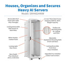 Eaton SmartRack 48U Deep Standard-Width Heavy-Duty AI Server Rack Enclosure Cabinet White (SRH482446W)
